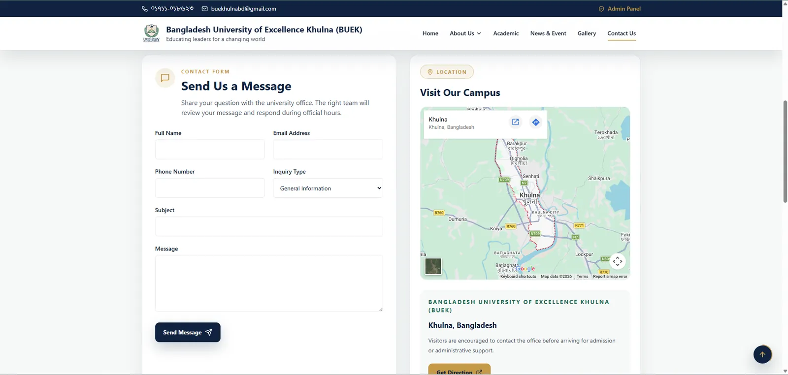 Contact & Campus Location