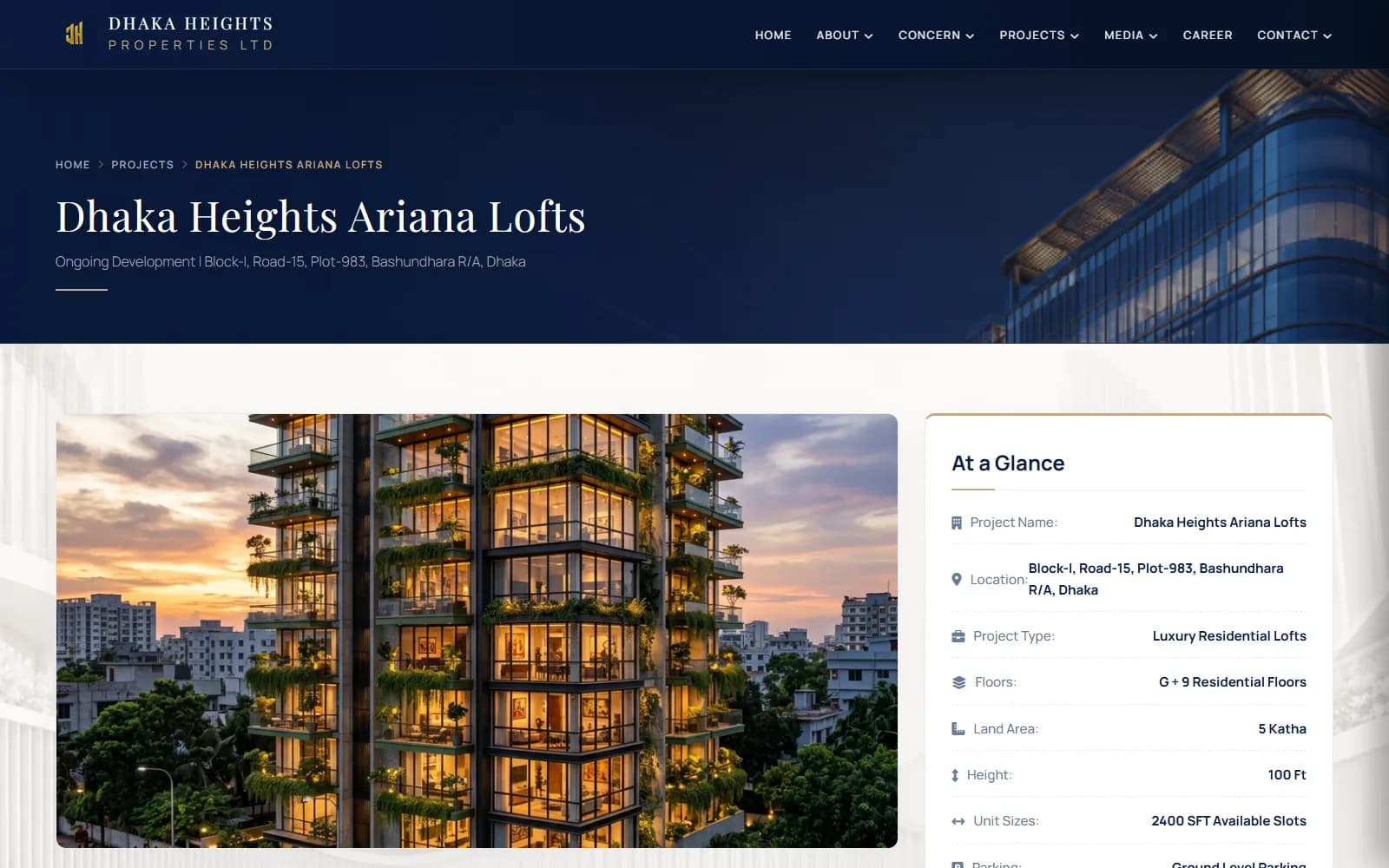 Project Detail — Ariana Lofts
