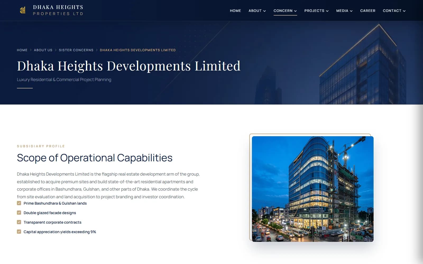 Sister Concern — Dhaka Heights Developments